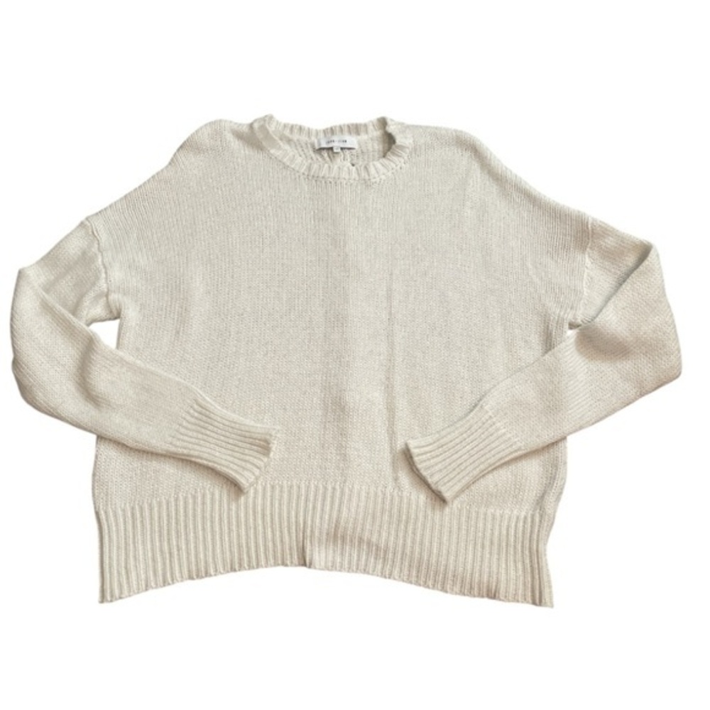 John + Jenn Cream Crew Neck Sweater